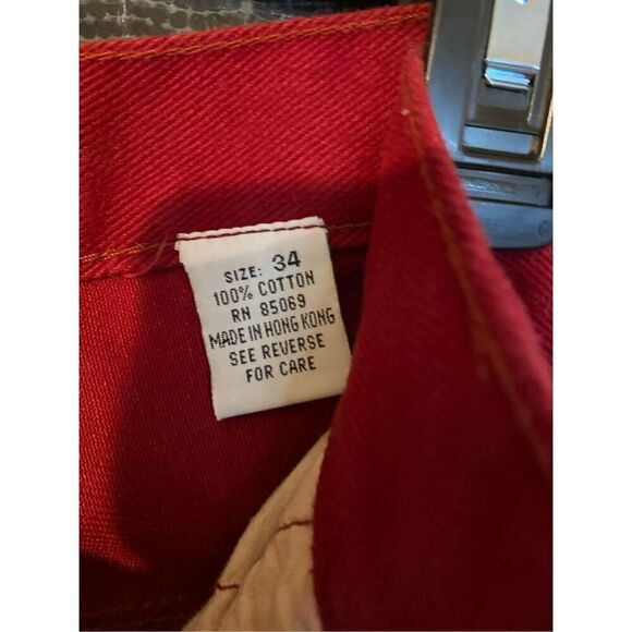 Paco men’s NOS 90s red limited edition hip-hop street wear jeans waist 34 inch - Picture 9 of 9